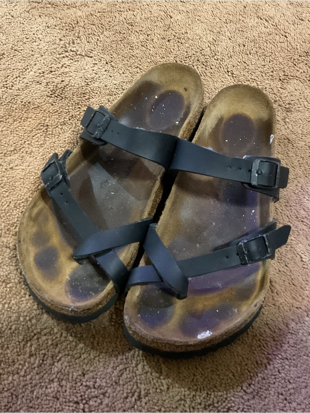 Birkenstock  Black Strappy Comfort Sandals Size 36